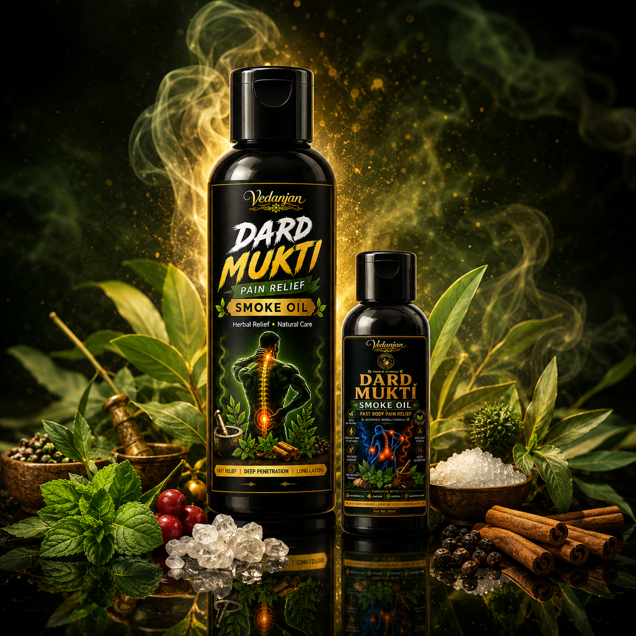 Vedanjan Dard Mukti Pain Relief Smoke Oil – Herbal Relief for Joint & Muscle Pain