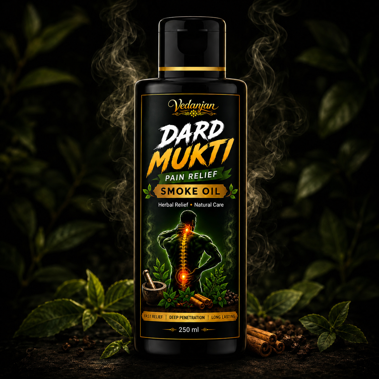 Vedanjan Dard Mukti Pain Relief Smoke Oil – Herbal Relief for Joint & Muscle Pain
